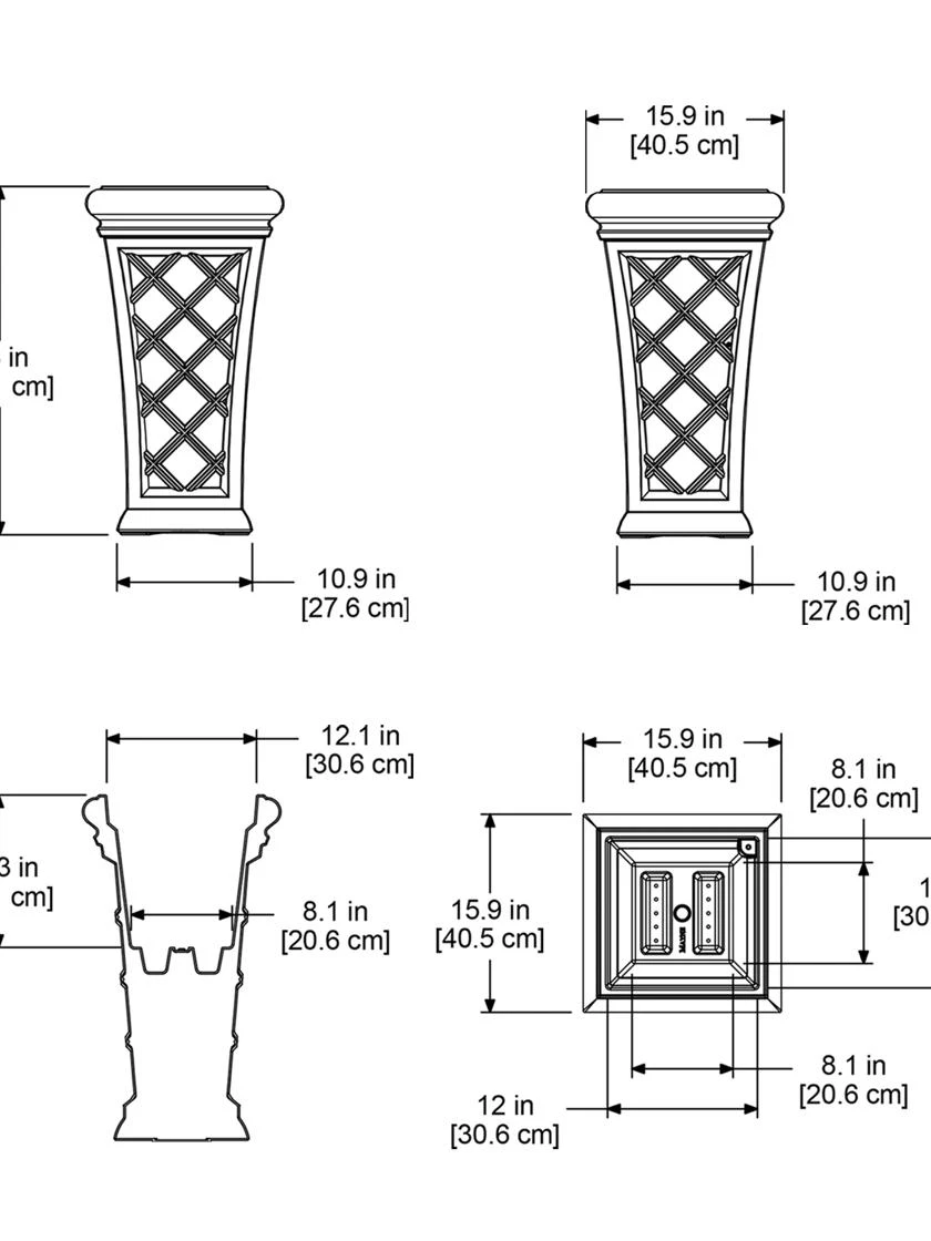 Carolina Self-Watering Tall Planter, 28" - Image 6