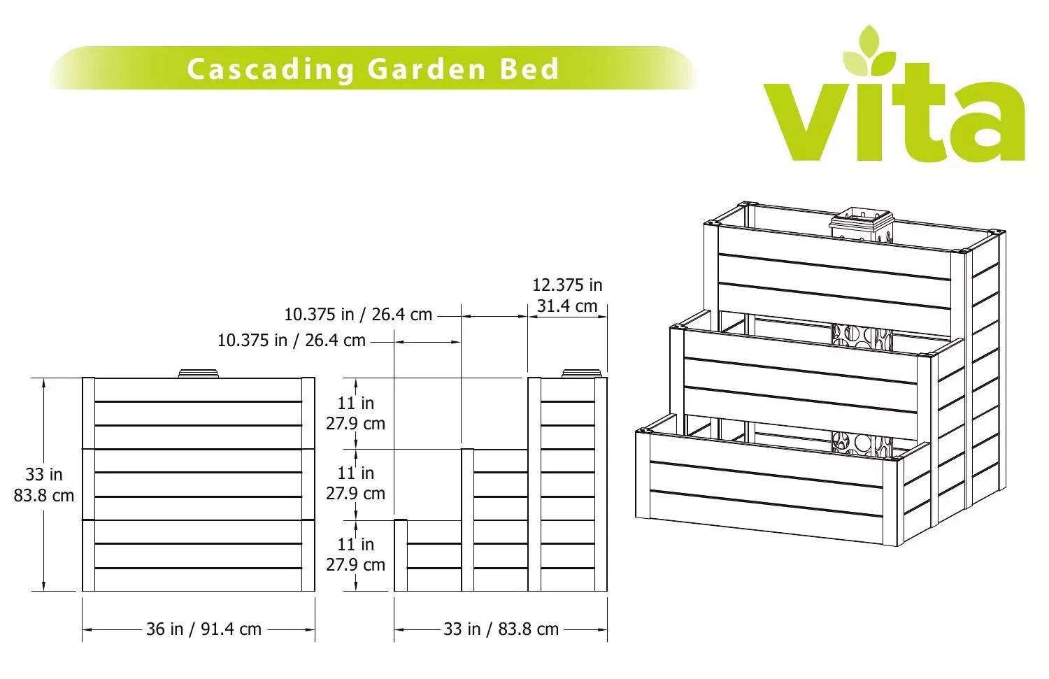 Cascading Keyhole Garden Bed - Image 4