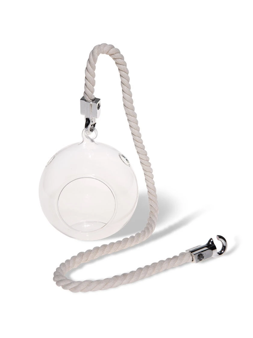 Mini Blown-Glass Hanging Terrarium, Set Of 2 - Image 5