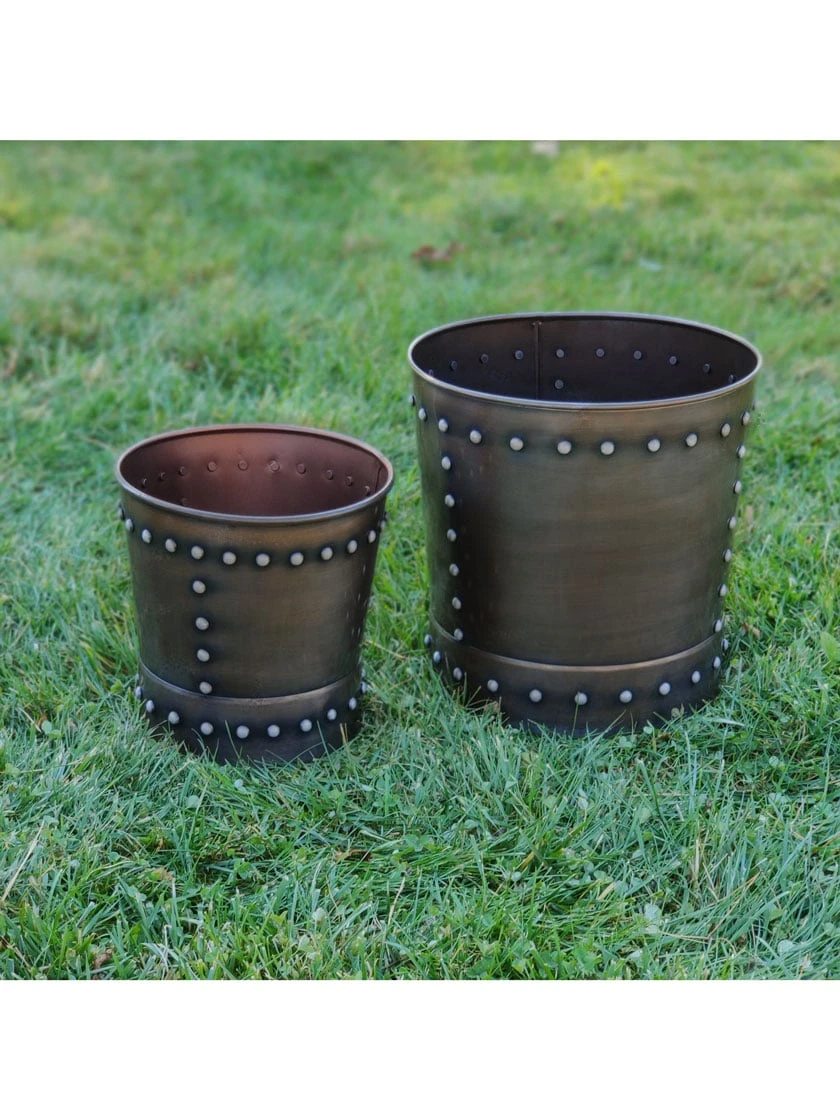Riveted Planters, Set Of 2 - Image 6