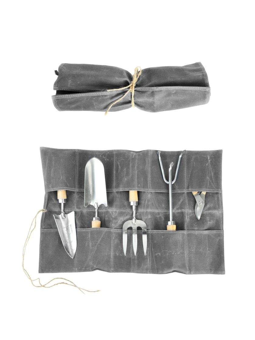 Esschert Waxed Canvas Roll Up Pouch