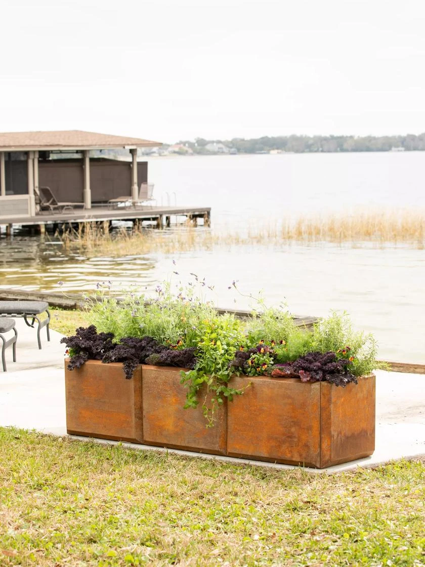 Corten Steel Modular Raised Bed, 2'x6'