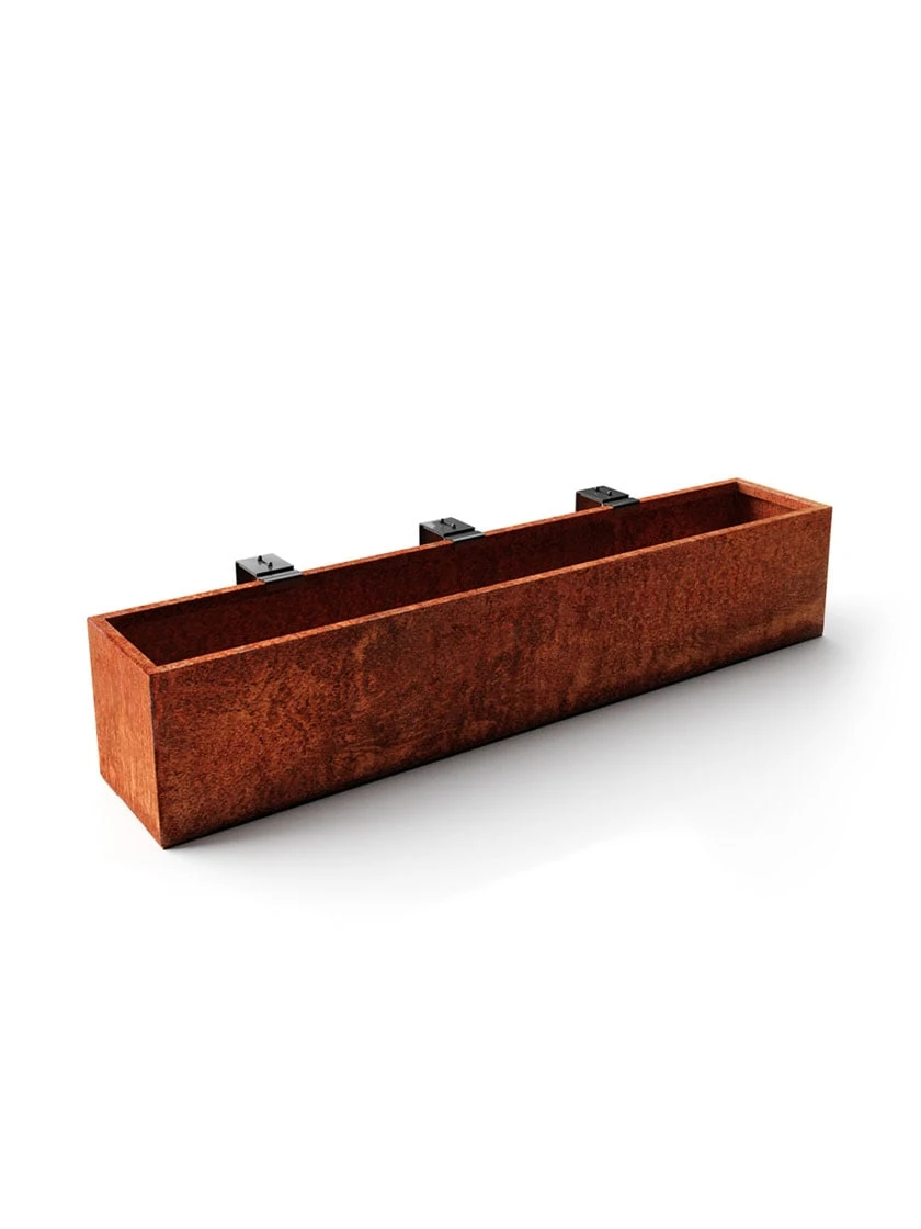 Veradek Metallic Series Corten Steel Railing Planters - Image 6