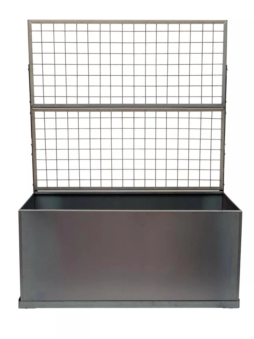 Nice Corten Trough Planters With Trellis - Image 2