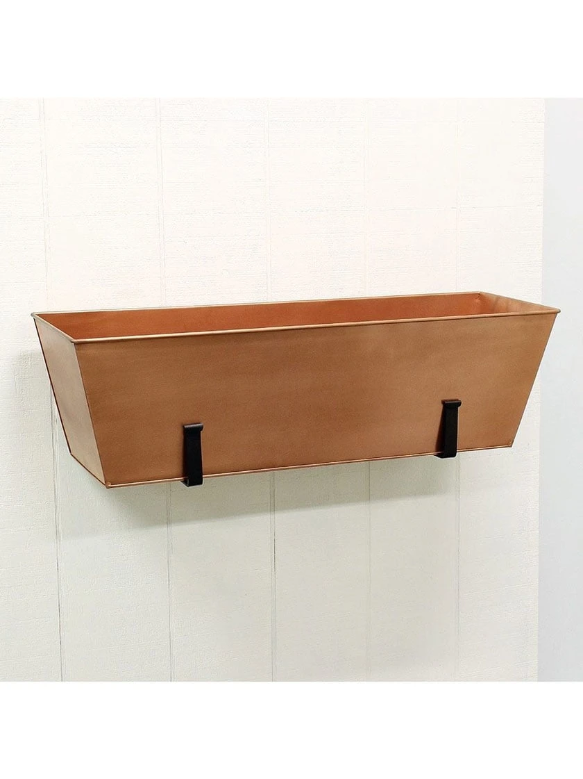 Achla Designs Plain Copper Plated Flower Box, Large - Image 3